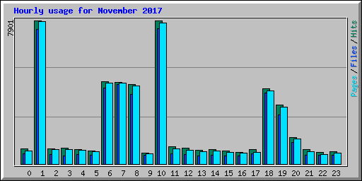 Hourly usage for November 2017