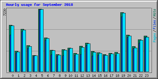 Hourly usage for September 2018