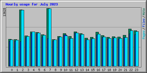 Hourly usage for July 2023