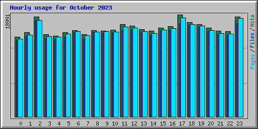 Hourly usage for October 2023